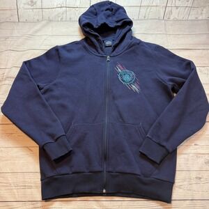 Manchester City Fleece Lined Full Zip Hoodie‎ Blue Men's Size Medium